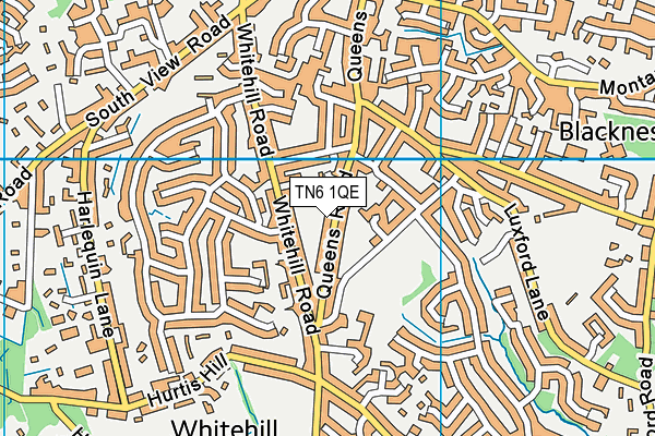 TN6 1QE map - OS VectorMap District (Ordnance Survey)