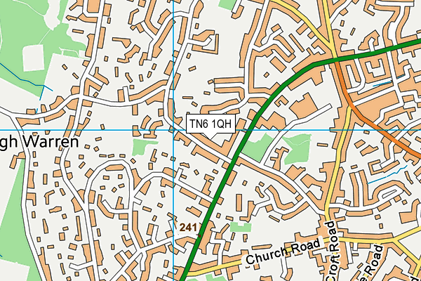 TN6 1QH map - OS VectorMap District (Ordnance Survey)
