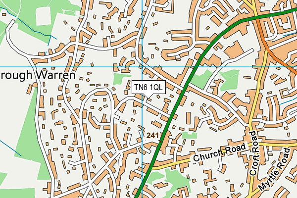 TN6 1QL map - OS VectorMap District (Ordnance Survey)