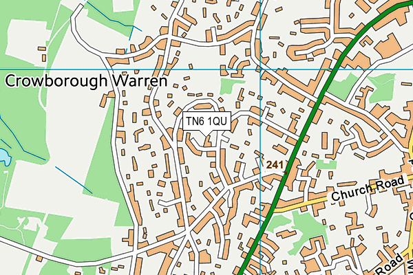 TN6 1QU map - OS VectorMap District (Ordnance Survey)