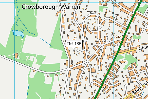 TN6 1RF map - OS VectorMap District (Ordnance Survey)