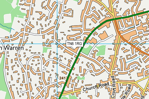 TN6 1RG map - OS VectorMap District (Ordnance Survey)