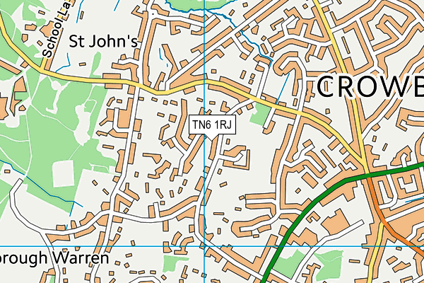 TN6 1RJ map - OS VectorMap District (Ordnance Survey)