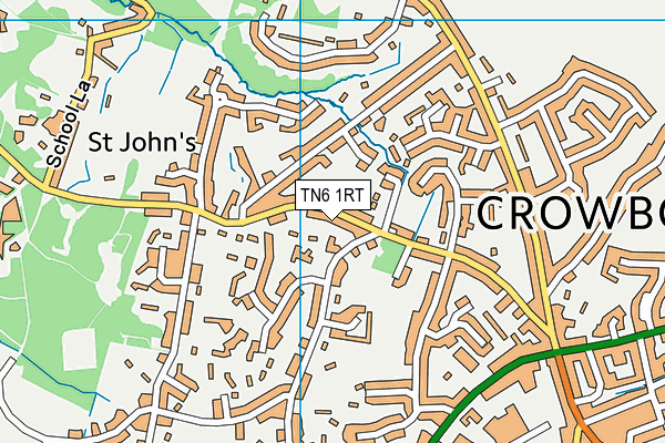 TN6 1RT map - OS VectorMap District (Ordnance Survey)