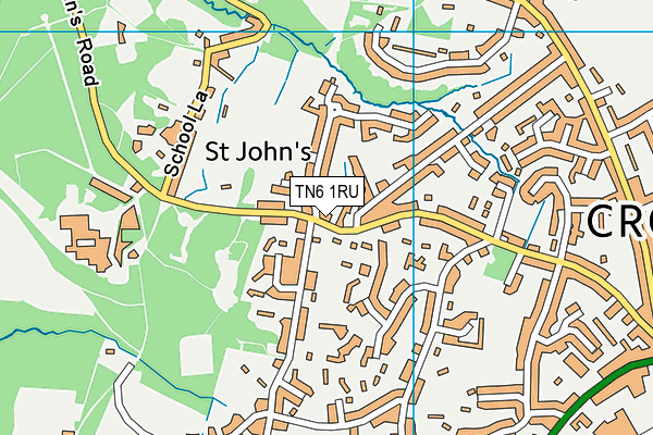 TN6 1RU map - OS VectorMap District (Ordnance Survey)