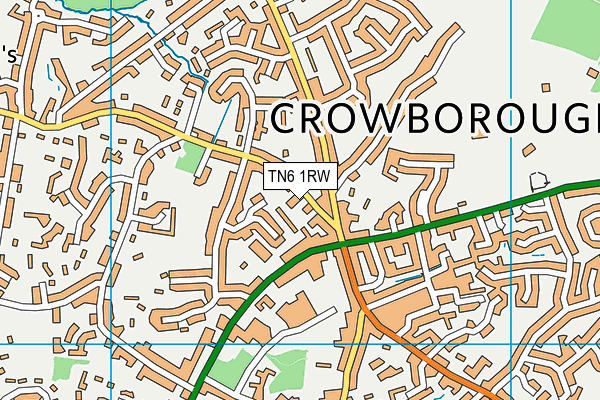 TN6 1RW map - OS VectorMap District (Ordnance Survey)