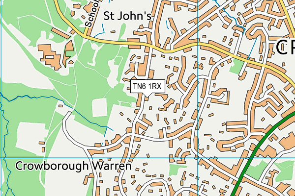 TN6 1RX map - OS VectorMap District (Ordnance Survey)