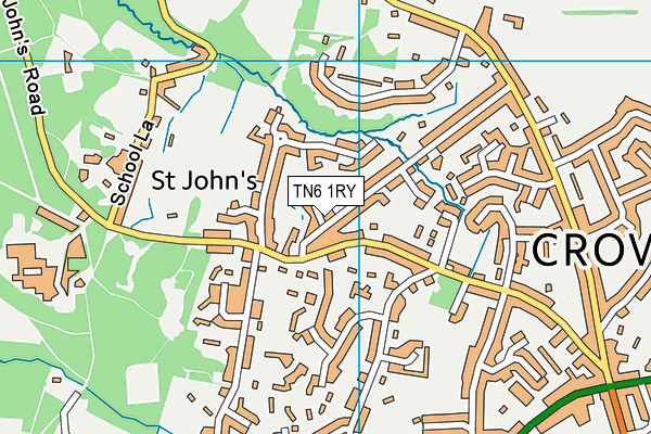 TN6 1RY map - OS VectorMap District (Ordnance Survey)