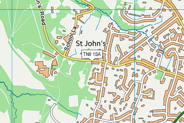TN6 1SA map - OS VectorMap District (Ordnance Survey)