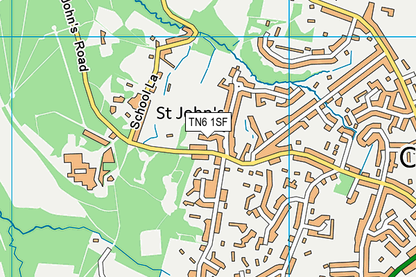 TN6 1SF map - OS VectorMap District (Ordnance Survey)