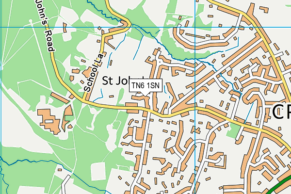 TN6 1SN map - OS VectorMap District (Ordnance Survey)