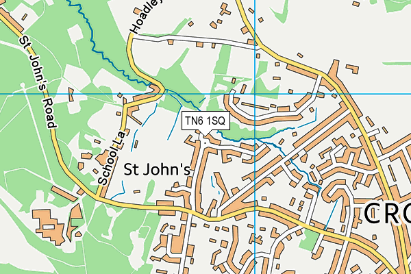 TN6 1SQ map - OS VectorMap District (Ordnance Survey)