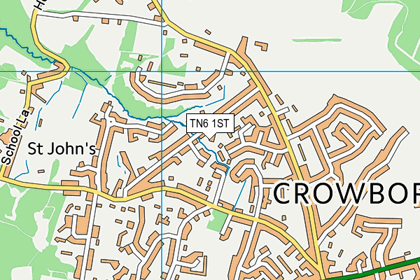 TN6 1ST map - OS VectorMap District (Ordnance Survey)