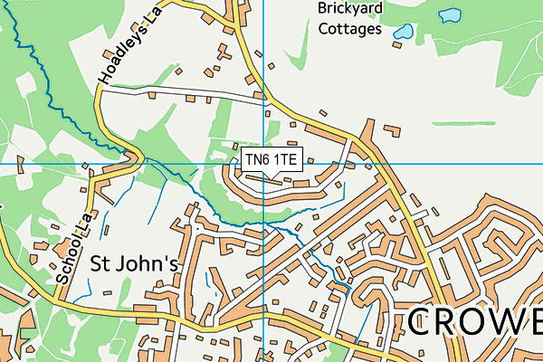 TN6 1TE map - OS VectorMap District (Ordnance Survey)