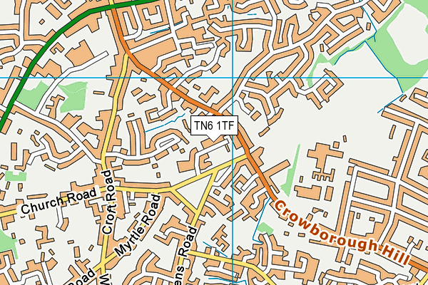 TN6 1TF map - OS VectorMap District (Ordnance Survey)