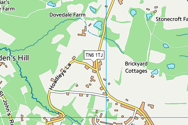 TN6 1TJ map - OS VectorMap District (Ordnance Survey)