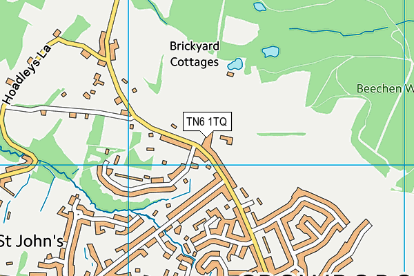 TN6 1TQ map - OS VectorMap District (Ordnance Survey)