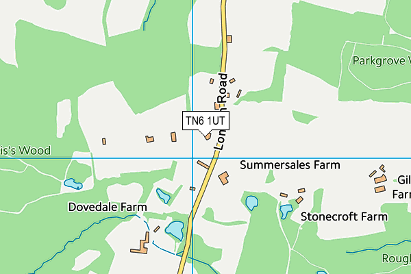 TN6 1UT map - OS VectorMap District (Ordnance Survey)
