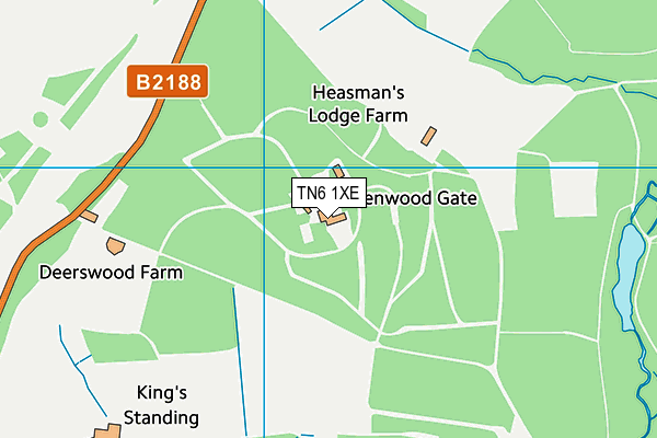 TN6 1XE map - OS VectorMap District (Ordnance Survey)