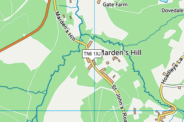 TN6 1XJ map - OS VectorMap District (Ordnance Survey)