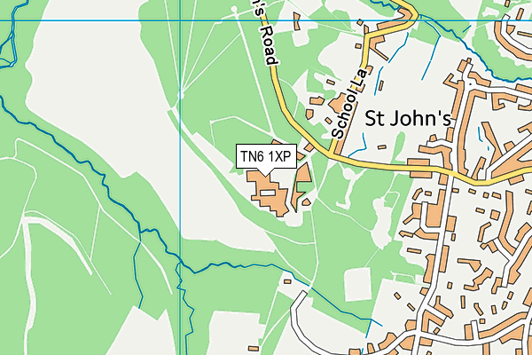 TN6 1XP map - OS VectorMap District (Ordnance Survey)