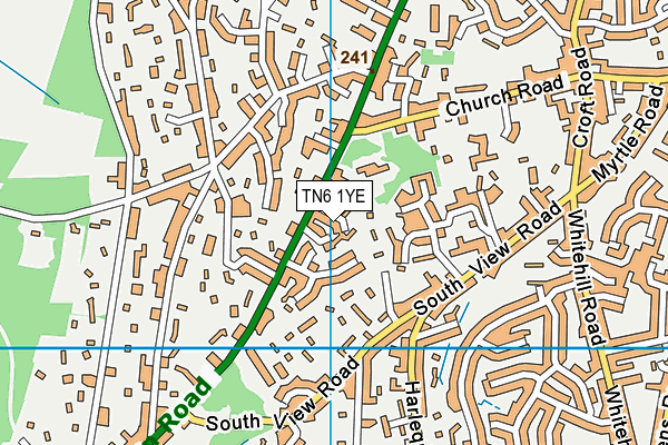 TN6 1YE map - OS VectorMap District (Ordnance Survey)