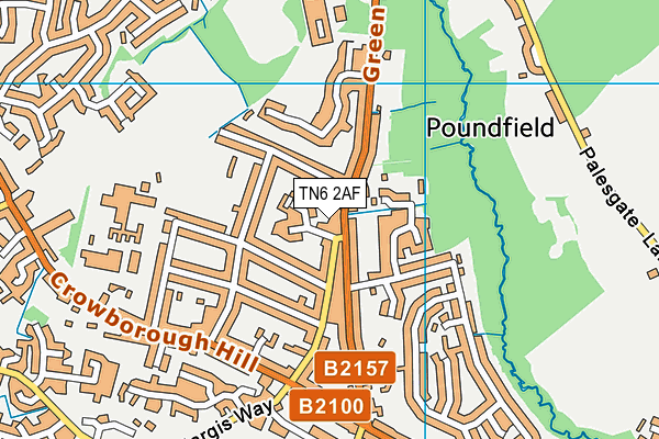 TN6 2AF map - OS VectorMap District (Ordnance Survey)