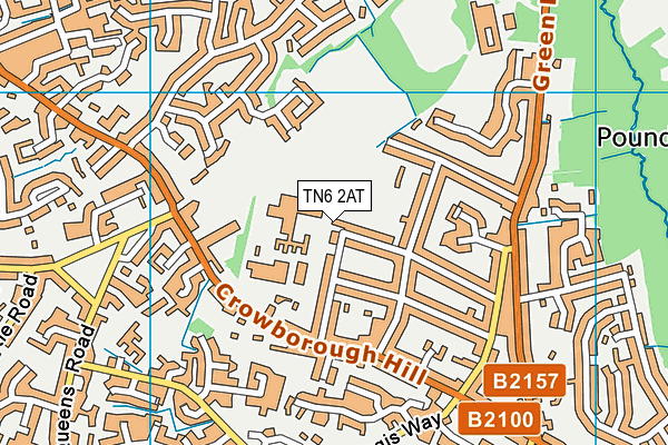 TN6 2AT map - OS VectorMap District (Ordnance Survey)