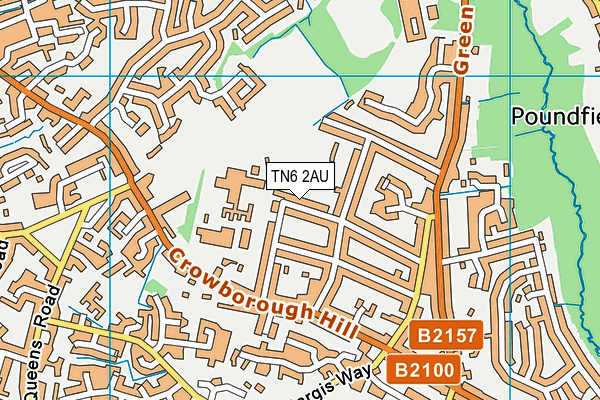 TN6 2AU map - OS VectorMap District (Ordnance Survey)