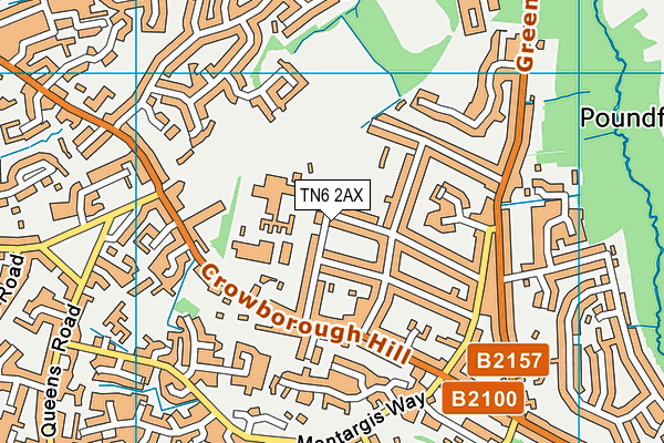 TN6 2AX map - OS VectorMap District (Ordnance Survey)