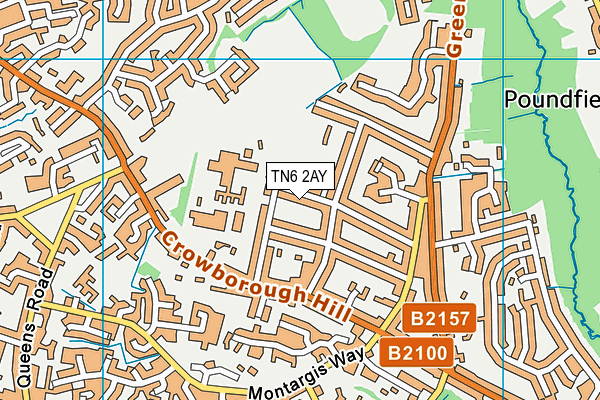 TN6 2AY map - OS VectorMap District (Ordnance Survey)