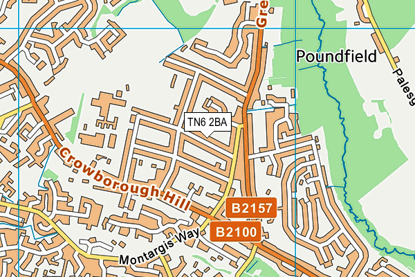 TN6 2BA map - OS VectorMap District (Ordnance Survey)