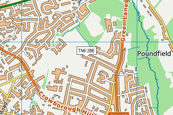 TN6 2BE map - OS VectorMap District (Ordnance Survey)