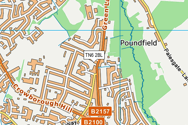 TN6 2BL map - OS VectorMap District (Ordnance Survey)