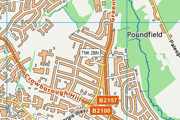 TN6 2BN map - OS VectorMap District (Ordnance Survey)