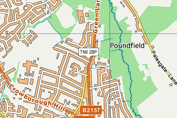 TN6 2BP map - OS VectorMap District (Ordnance Survey)