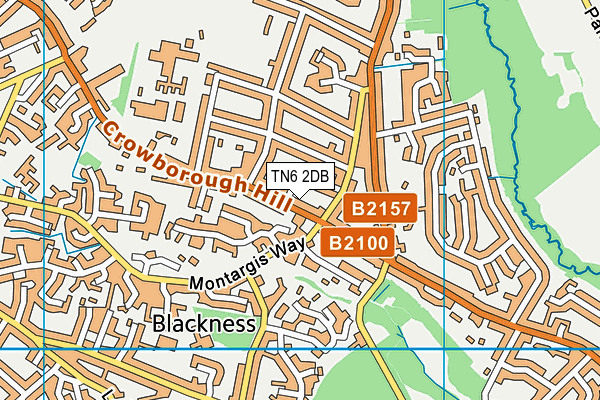 TN6 2DB map - OS VectorMap District (Ordnance Survey)