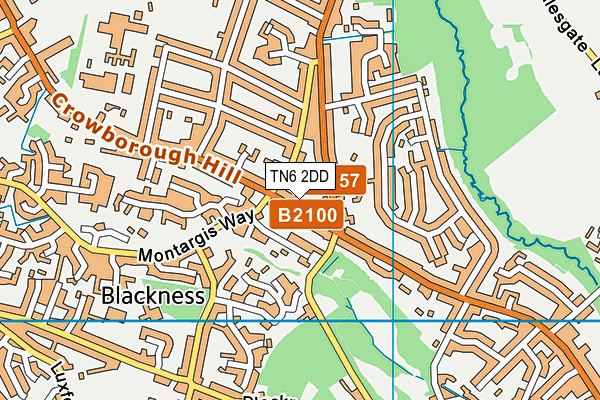 TN6 2DD map - OS VectorMap District (Ordnance Survey)