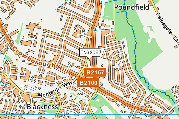 TN6 2DE map - OS VectorMap District (Ordnance Survey)