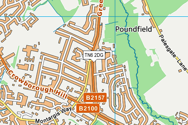 TN6 2DG map - OS VectorMap District (Ordnance Survey)