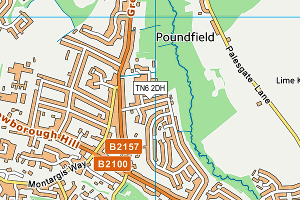 TN6 2DH map - OS VectorMap District (Ordnance Survey)