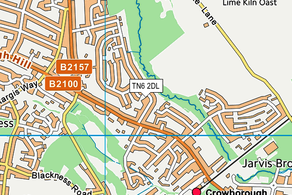 TN6 2DL map - OS VectorMap District (Ordnance Survey)