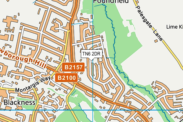 TN6 2DR map - OS VectorMap District (Ordnance Survey)