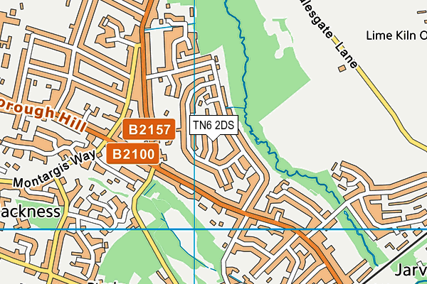 TN6 2DS map - OS VectorMap District (Ordnance Survey)