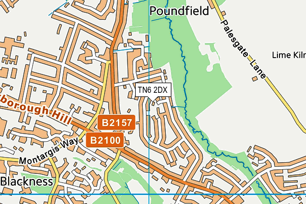 TN6 2DX map - OS VectorMap District (Ordnance Survey)