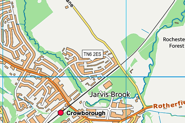 TN6 2ES map - OS VectorMap District (Ordnance Survey)