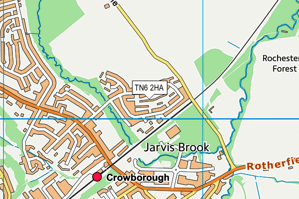 TN6 2HA map - OS VectorMap District (Ordnance Survey)