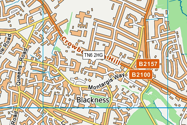 TN6 2HG map - OS VectorMap District (Ordnance Survey)