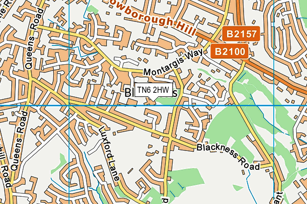 Ashdown Primary School map (TN6 2HW) - OS VectorMap District (Ordnance Survey)
