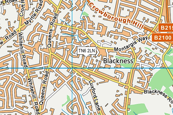 TN6 2LN map - OS VectorMap District (Ordnance Survey)